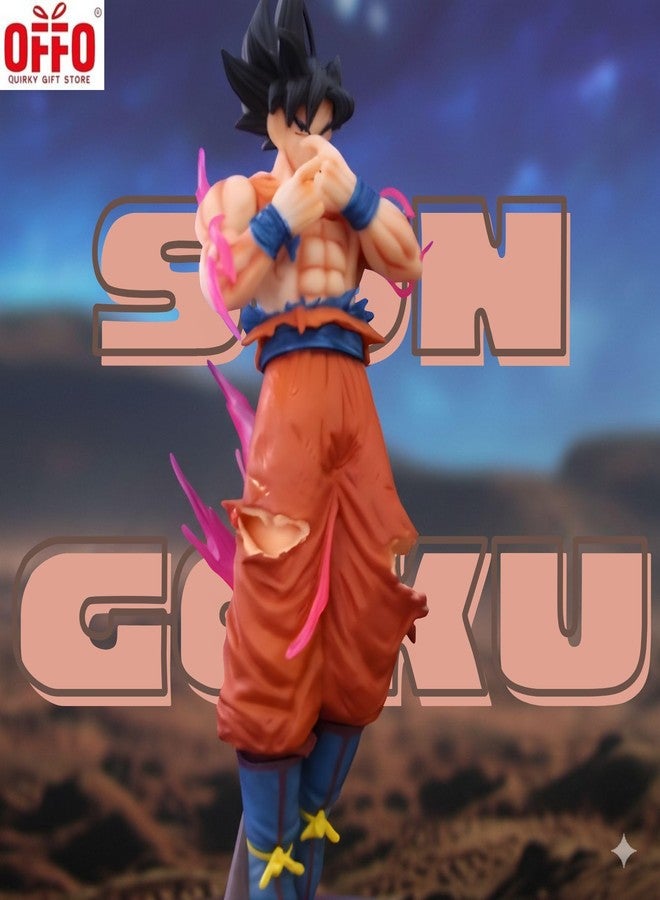 Offo Goku Ultra Instinct Action Figure - Dragon Ball Super Collectible | 25cm Premium PVC Figurine with Battle Pose | Anime Display Toy for Car, Desk, Shelf, Home Decor & Gift for Fans - Image 4
